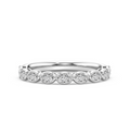 Bezel Set Oval Diamond Wedding Band