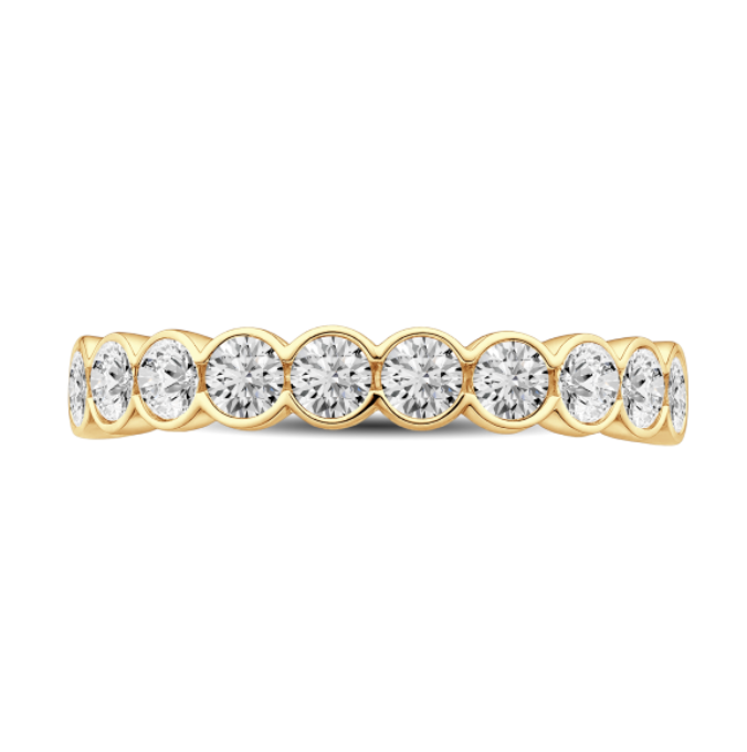 2.00 Carat Round Diamond Bezel Set Wedding Band