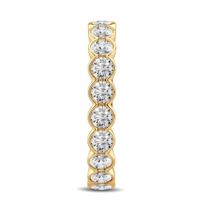 2.00 Carat Round Diamond Bezel Set Wedding Band