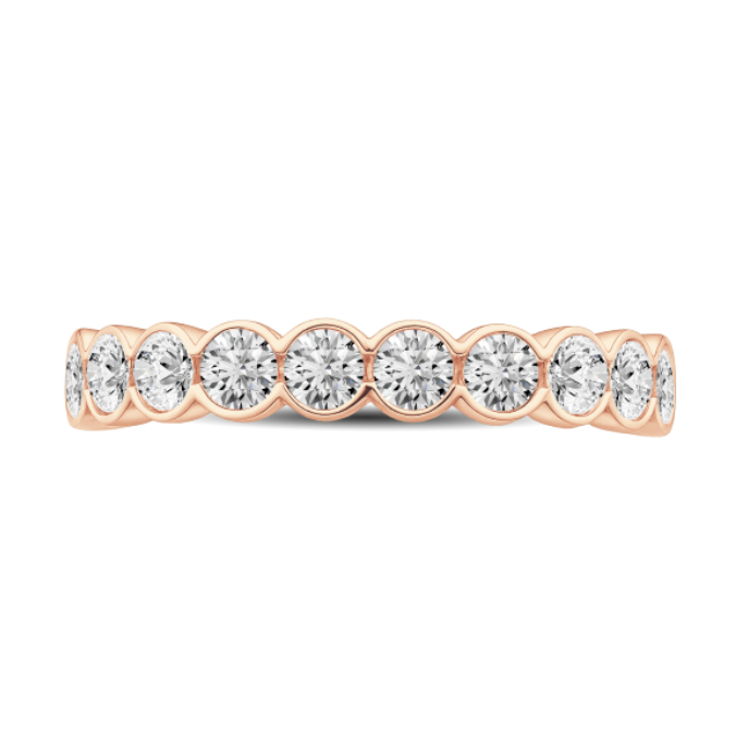 2.00 Carat Round Diamond Bezel Set Wedding Band