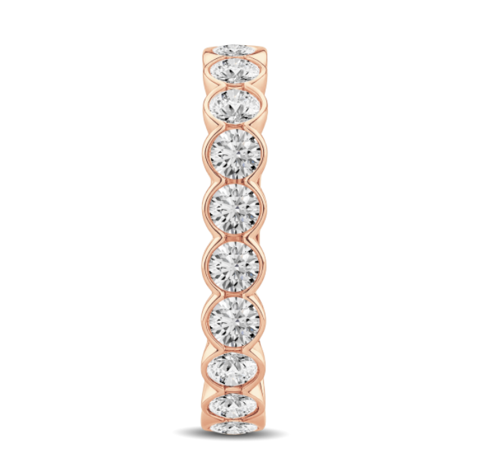 2.00 Carat Round Diamond Bezel Set Wedding Band
