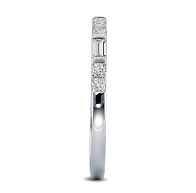 Baguette and Round Diamond Band
