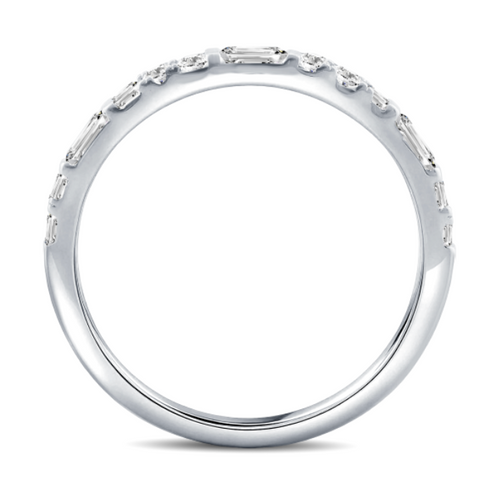 Baguette and Round Diamond Band