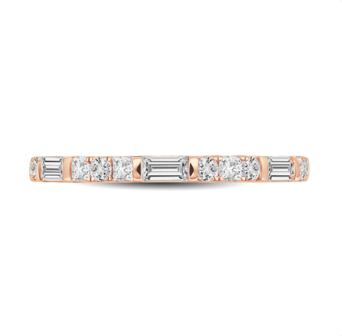 Baguette and Round Diamond Band