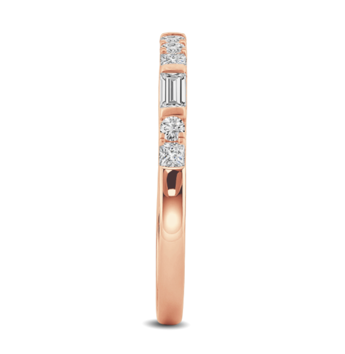 Baguette and Round Diamond Band