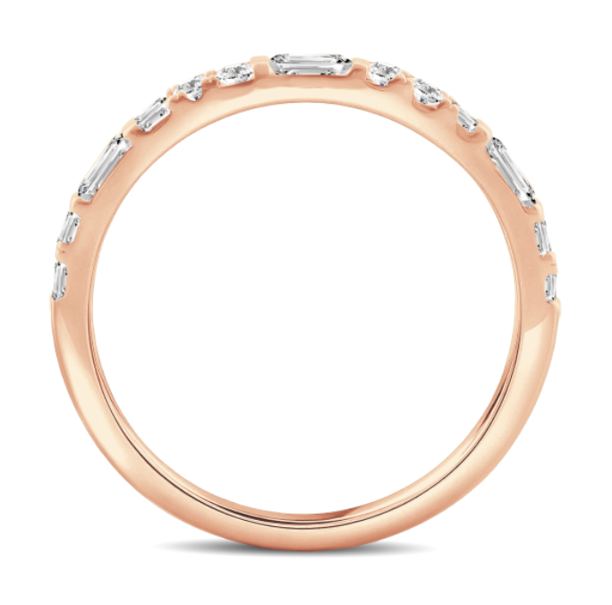 Baguette and Round Diamond Band