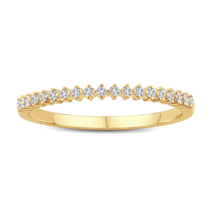 Round Diamond Delicate Band