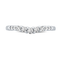 Curved Round Diamond Wedding Band