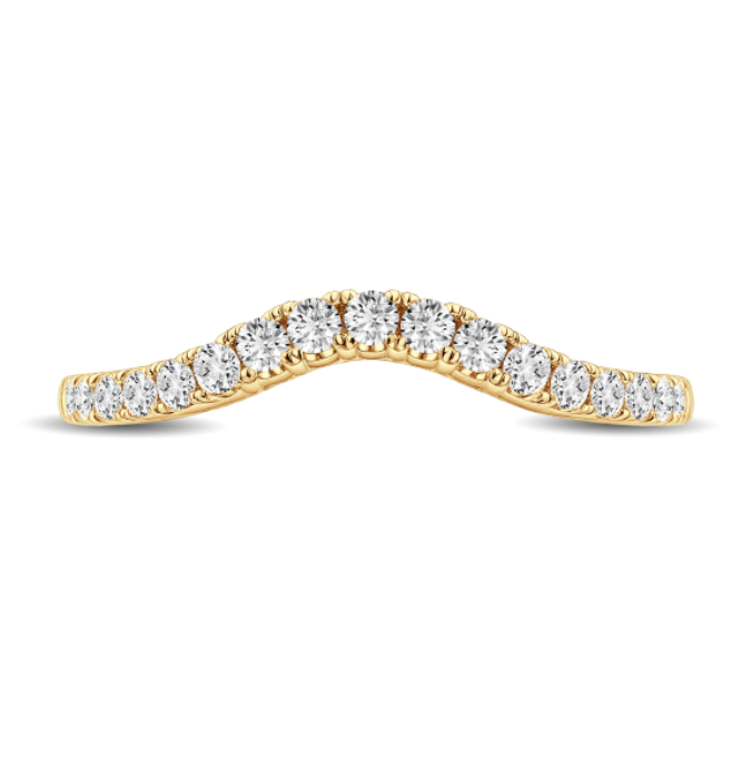 Curved Diamond Wedding Band