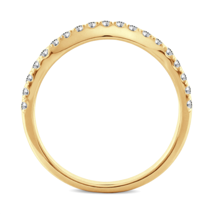 Curved Diamond Wedding Band