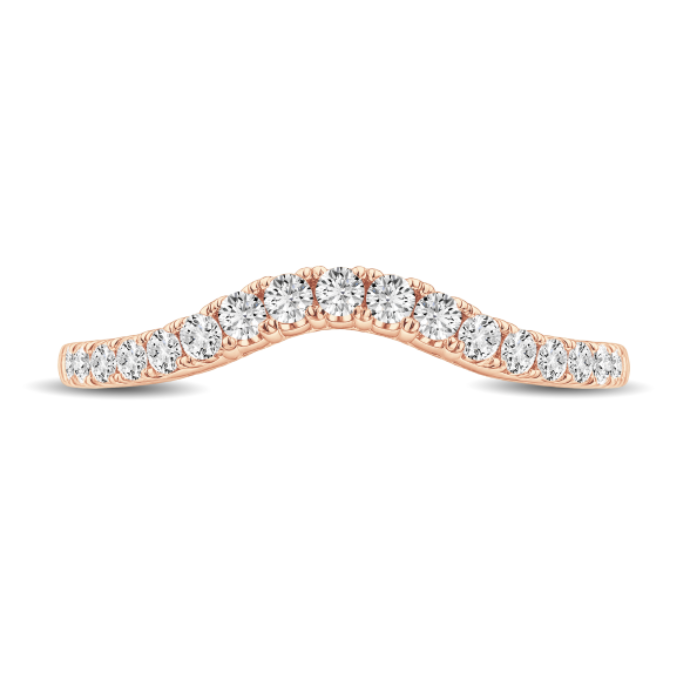 Curved Diamond Wedding Band