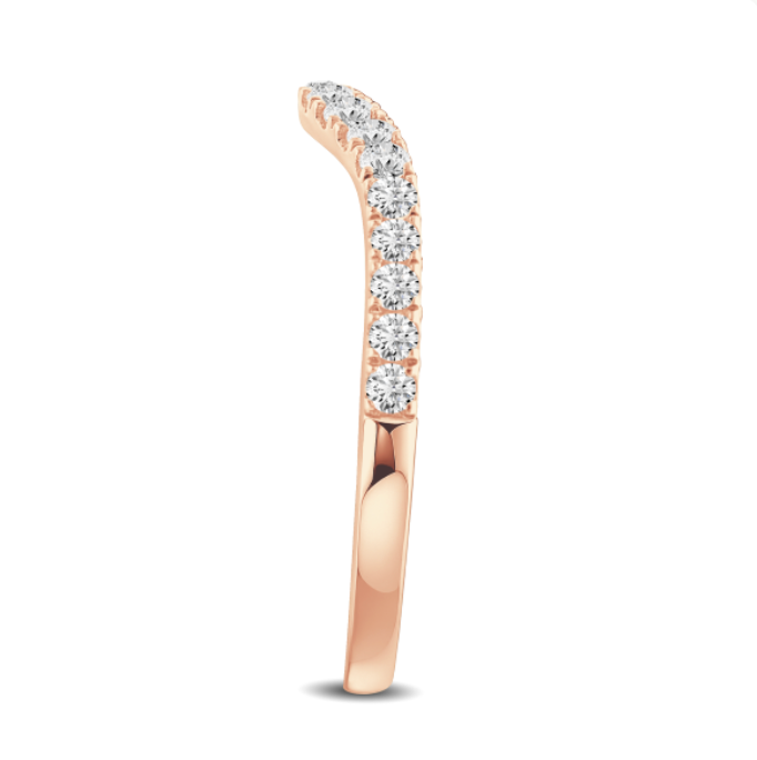 Curved Diamond Wedding Band
