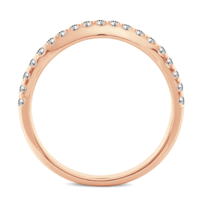 Curved Diamond Wedding Band