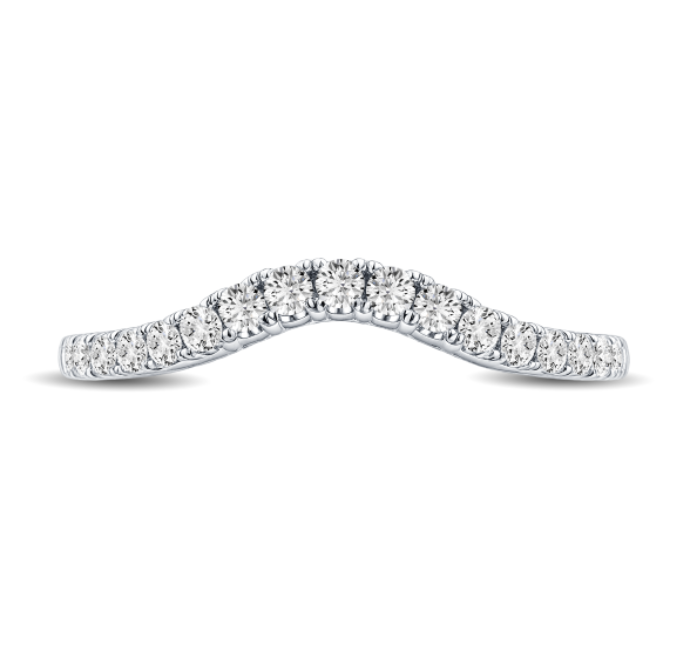 Curved Diamond Wedding Band
