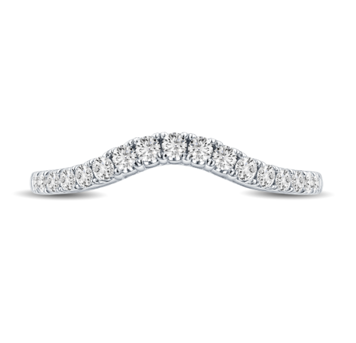 Curved Diamond Wedding Band
