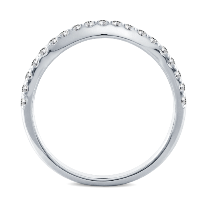 Curved Diamond Wedding Band
