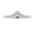 Curved Round Diamond Bezel Set Band