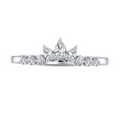 Crown Diamond Curved Wedding Band