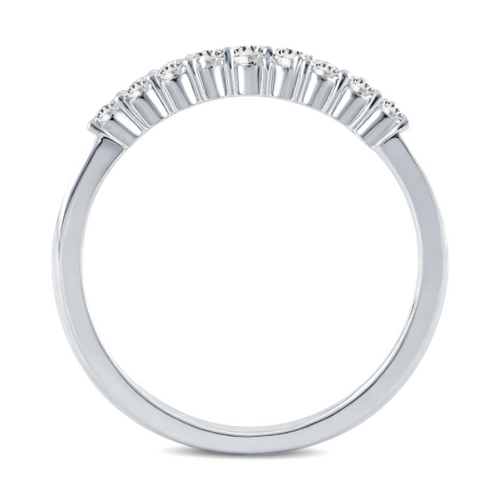 Crown Diamond Curved Wedding Band