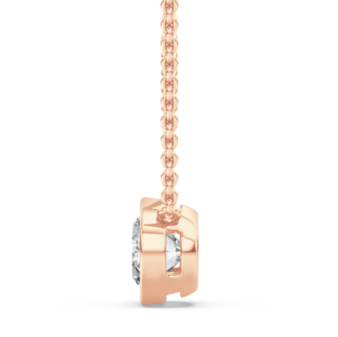 Bezel Oval Diamond Necklace