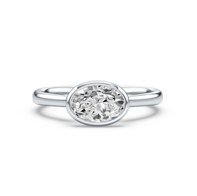 Oval Bezel Engagement Ring