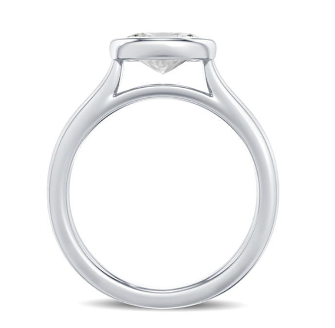 Oval Bezel Engagement Ring