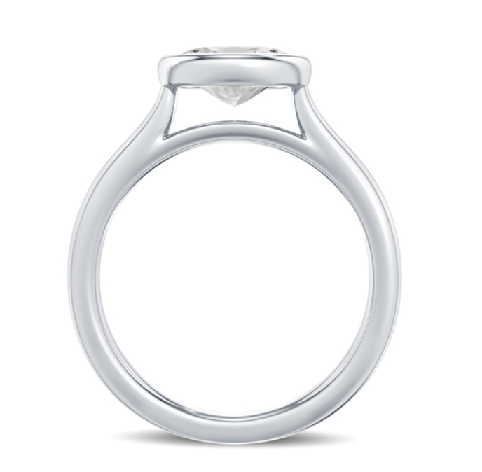 Oval Bezel Engagement Ring