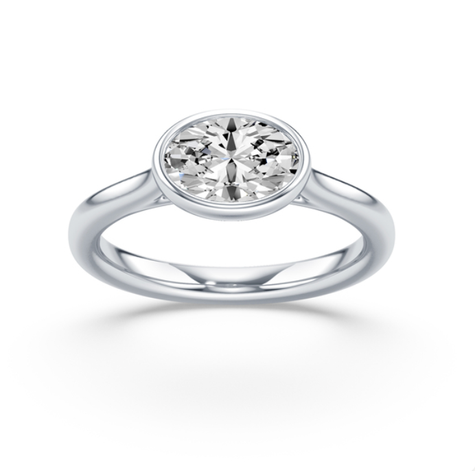 Oval Bezel Engagement Ring
