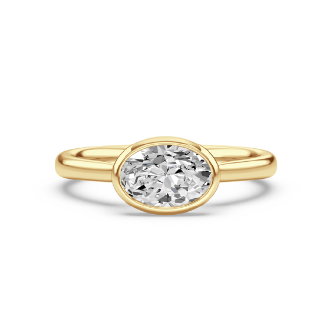 Oval Bezel Engagement Ring