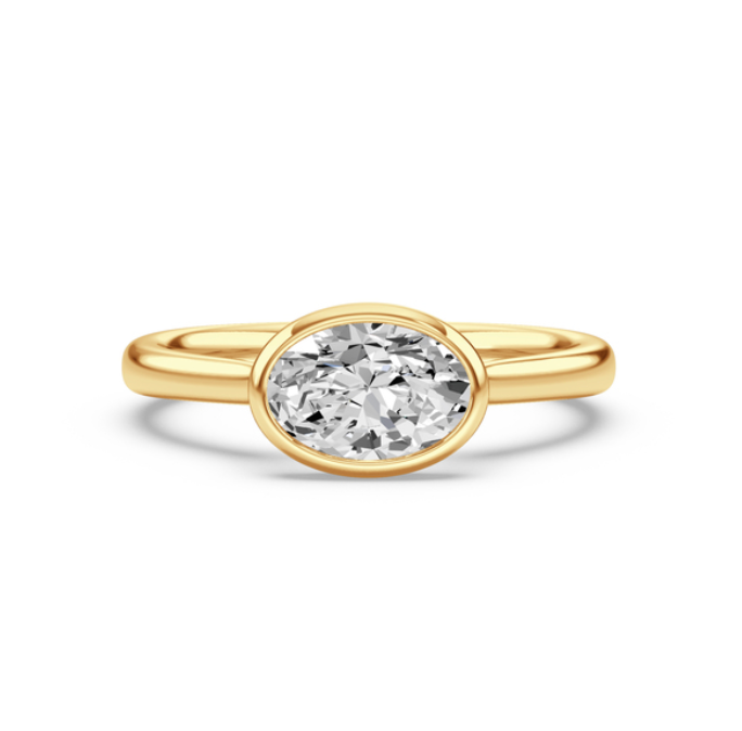 Oval Bezel Engagement Ring