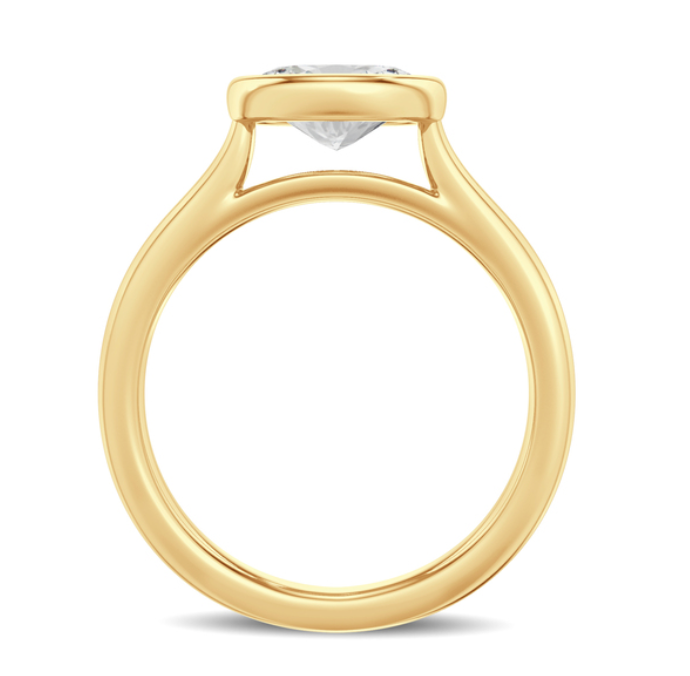 Oval Bezel Engagement Ring