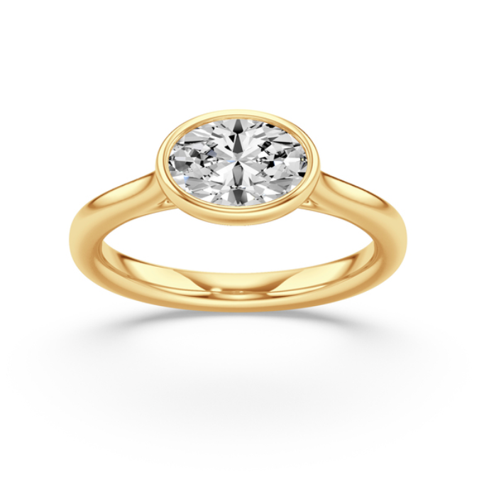Oval Bezel Engagement Ring