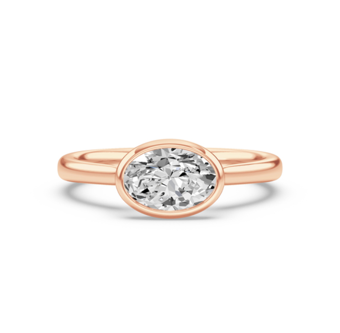 Oval Bezel Engagement Ring