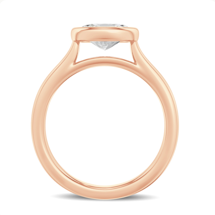 Oval Bezel Engagement Ring