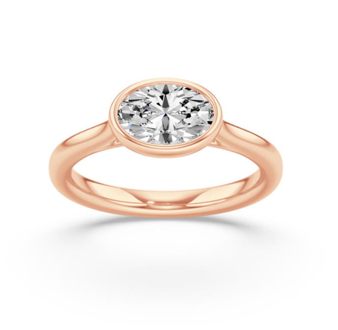 Oval Bezel Engagement Ring