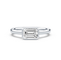 Emerald Bezel Diamond Ring