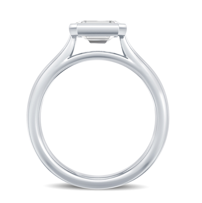 Emerald Bezel Diamond Ring