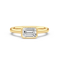 Emerald Bezel Diamond Ring
