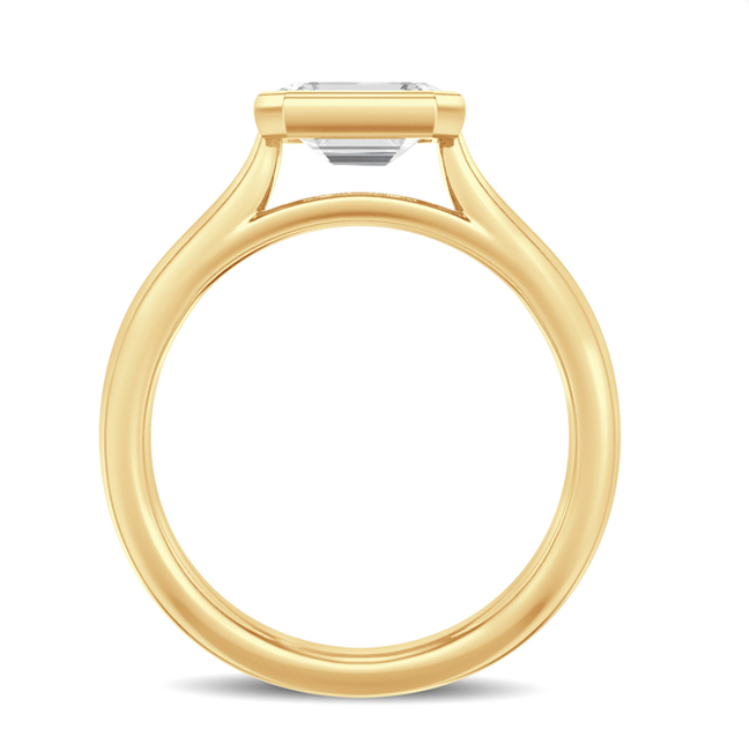 Emerald Bezel Diamond Ring