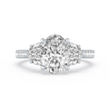 Three Stone Pave Engagement Ring