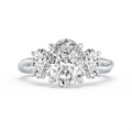 Oval Twist Three-Stone Engagement Ring
