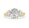 Oval Twist Three-Stone Engagement Ring