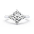 Marquise and Trillion Three-Stone Diamond Engagement Ring