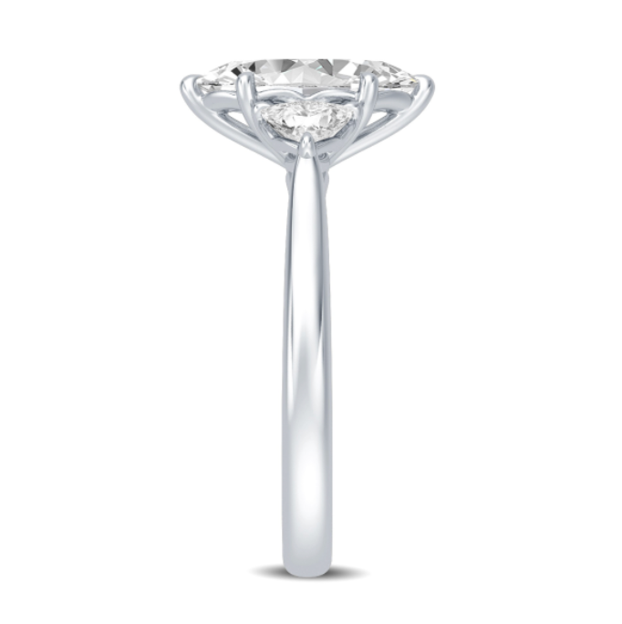 Marquise and Trillion Three-Stone Diamond Engagement Ring