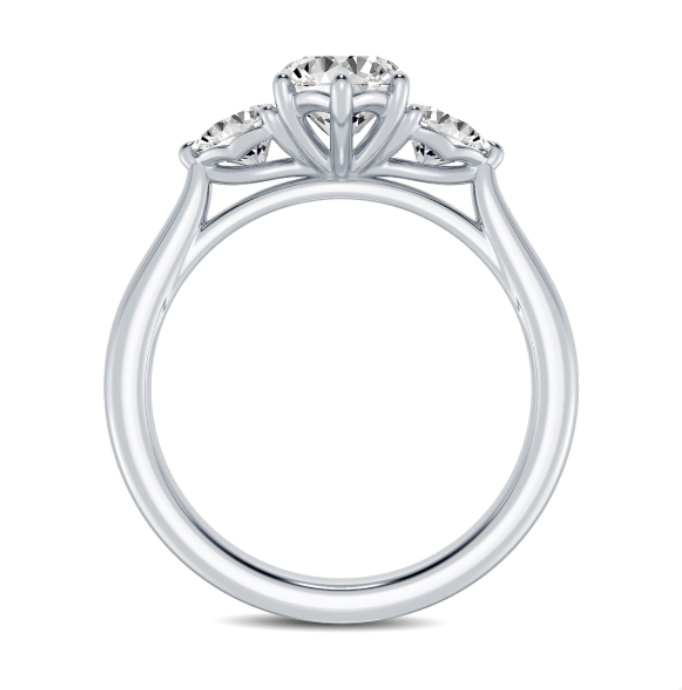 Marquise and Trillion Three-Stone Diamond Engagement Ring