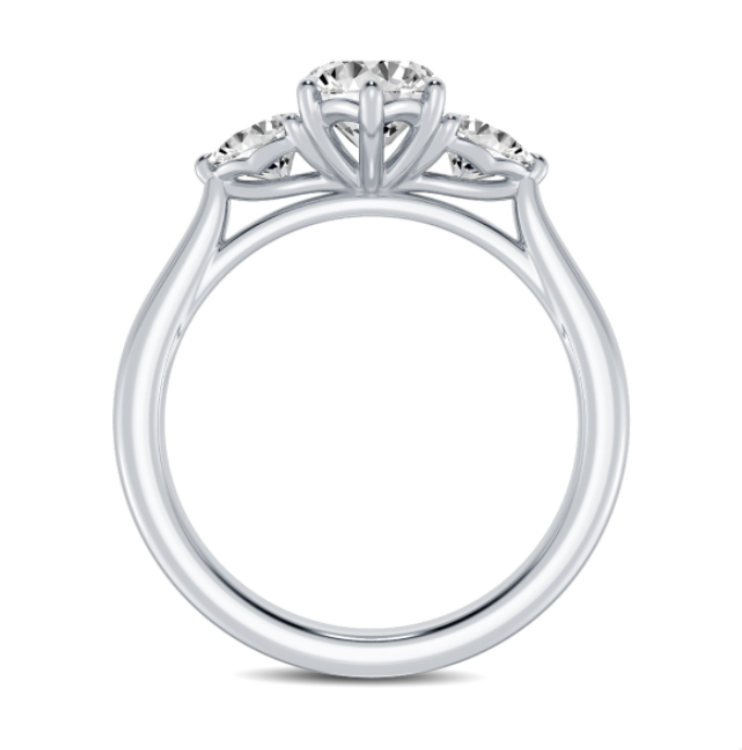 Marquise and Trillion Three-Stone Diamond Engagement Ring