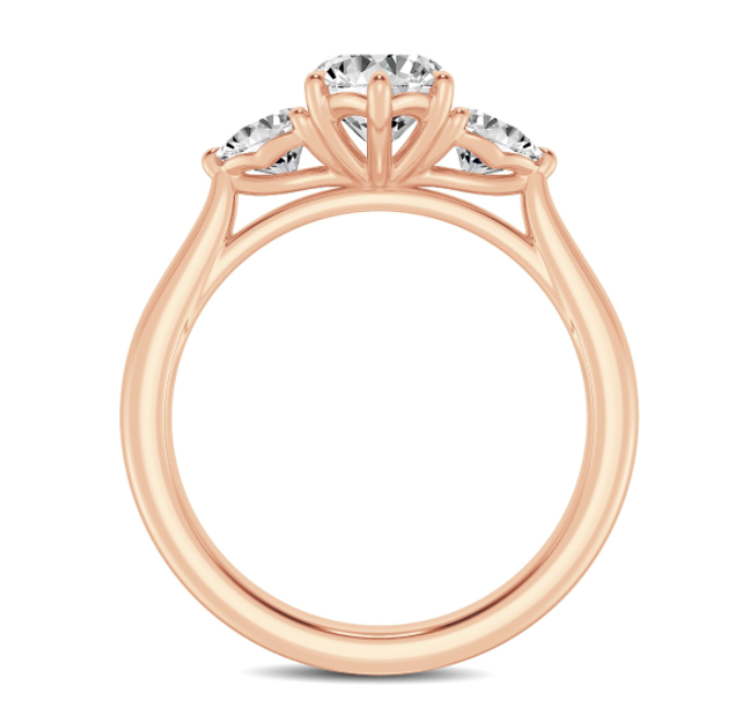 Marquise and Trillion Three-Stone Diamond Engagement Ring