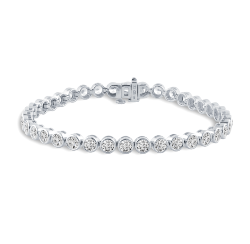 Tennis Bracelet Bezel-Set