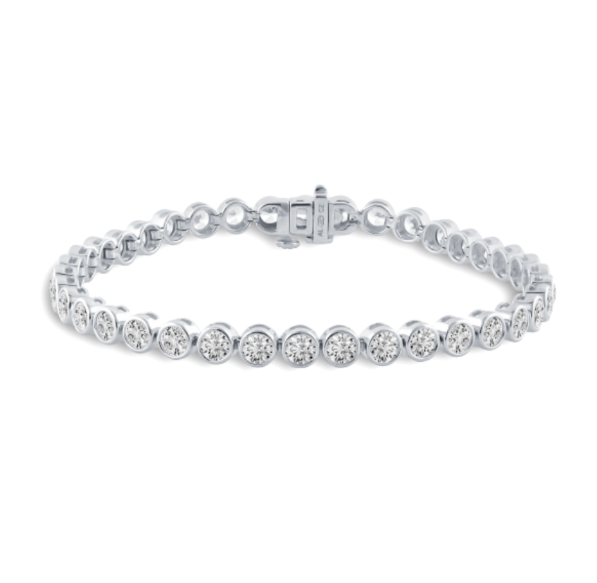 Tennis Bracelet Bezel-Set