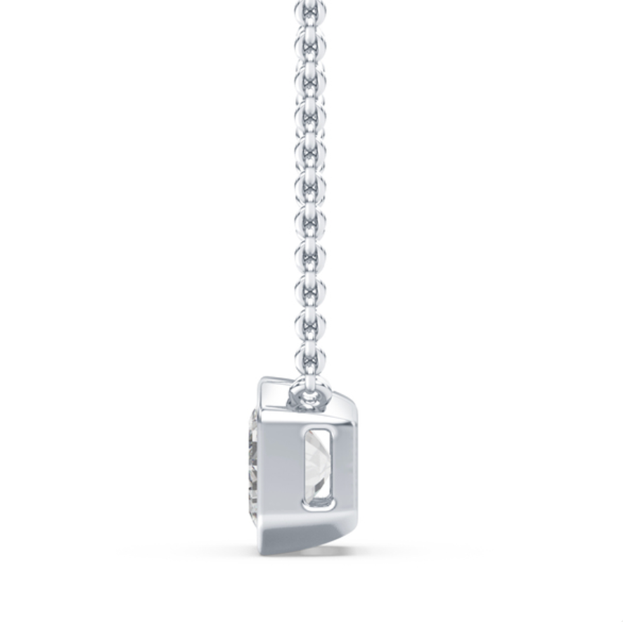 Bezel Emerald Diamond Necklace